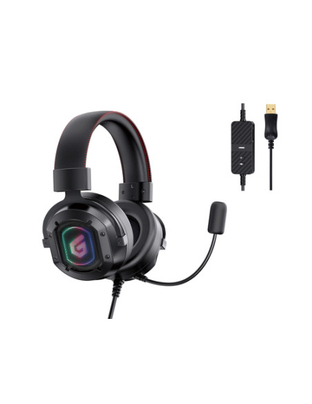 Conceptronic ATHAN02B cuffia e auricolare Cablato A Padiglione Gaming USB tipo A Nero