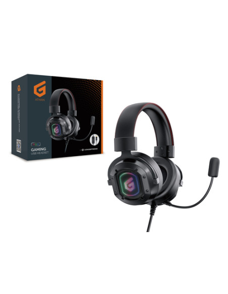 Conceptronic ATHAN02B cuffia e auricolare Cablato A Padiglione Gaming USB tipo A Nero