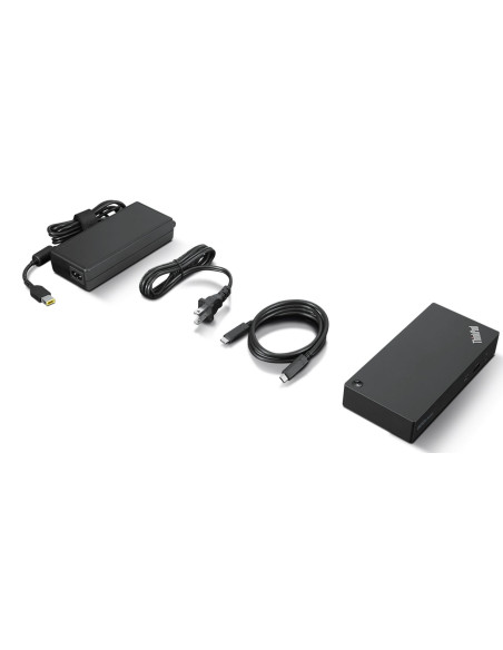 Lenovo 40B20135IT replicatore di porte e docking station per laptop Cablato USB 3.2 Gen 1 (3.1 Gen 1) Type-A + Type-C Nero