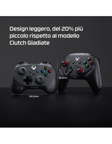 HP HyperX Clutch Tanto Mini WD Gaming Controller Nero USB Joystick Xbox, Xbox One