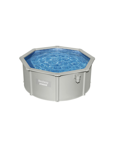 Bestway Hydrium 56566 piscina fuori terra Piscina con bordi Piscina rotonda 7630 L Blu, Grigio
