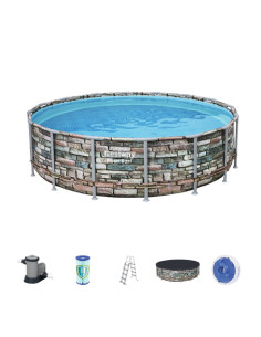 Bestway 56966 piscina fuori terra Piscina con bordi Piscina rotonda 19480 L Multicolore