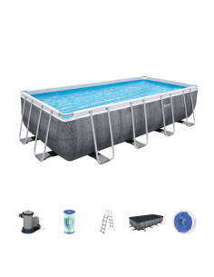 Bestway 56998 piscina fuori terra Piscina con bordi Piscina rettangolare 14812 L Grigio