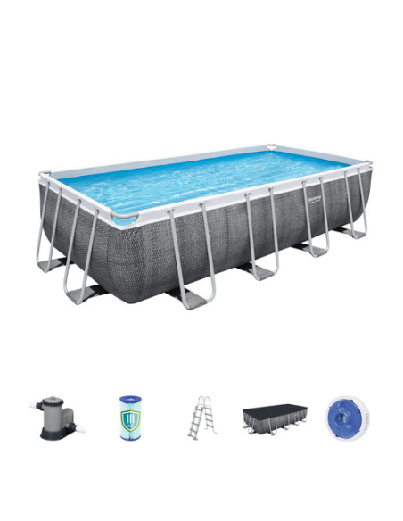 Bestway 56998 piscina fuori terra Piscina con bordi Piscina rettangolare 14812 L Grigio