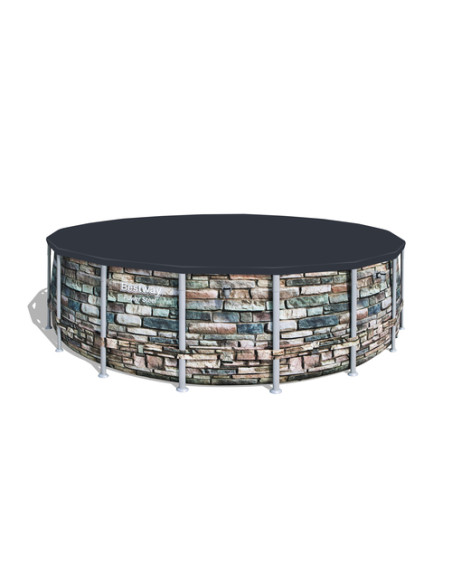 Bestway 56886 piscina fuori terra Piscina con bordi Piscina rotonda 26000 L Blu, Grigio
