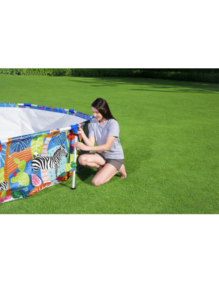 Bestway 56985 piscina fuori terra Piscina con bordi Piscina rotonda 4062 L Multicolore