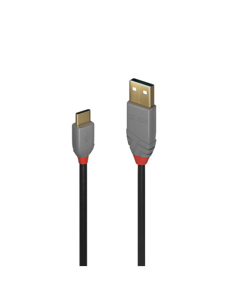 Lindy 36887 cavo USB USB 2.0 2 m USB A USB C Nero, Grigio