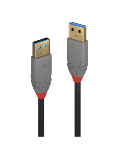 Lindy 36754 cavo USB USB 3.2 Gen 1 (3.1 Gen 1) 5 m USB A Nero, Grigio