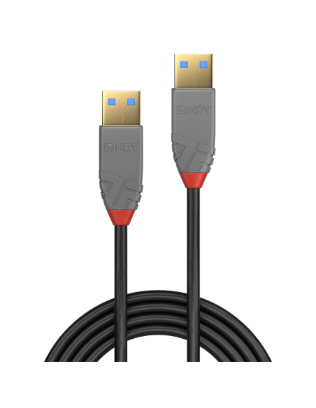 Lindy 36754 cavo USB USB 3.2 Gen 1 (3.1 Gen 1) 5 m USB A Nero, Grigio