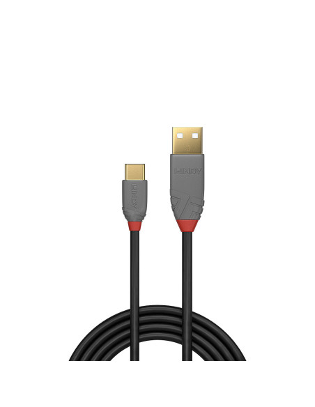Lindy 36887 cavo USB USB 2.0 2 m USB A USB C Nero, Grigio