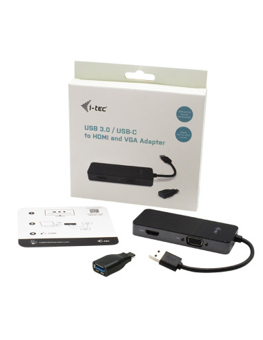 i-tec USB 3.0 / USB-C Dual HDMI and VGA Video Adapter