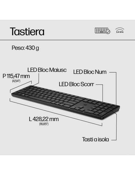 HP Combo tastiera e mouse wireless 650