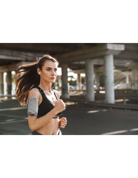 Cellularline Armband Pocket - Universale Fascia da braccio sportiva con due tasche