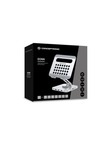 Conceptronic DONN26G carrello e supporto multimediale Argento Tablet
