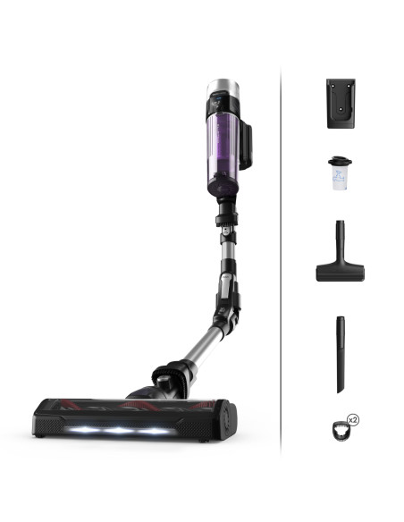 Rowenta RH2037 Aspirapolvere a bastone 2 in 1 Batteria Secco Senza sacchetto 0,4 L 250 W Nero, Viola