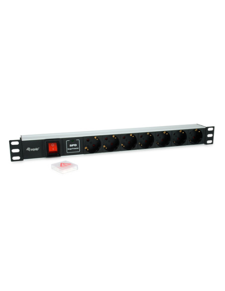 Equip 333309 unità di distribuzione dell'energia (PDU) 7 presa(e) AC 1U Nero, Argento