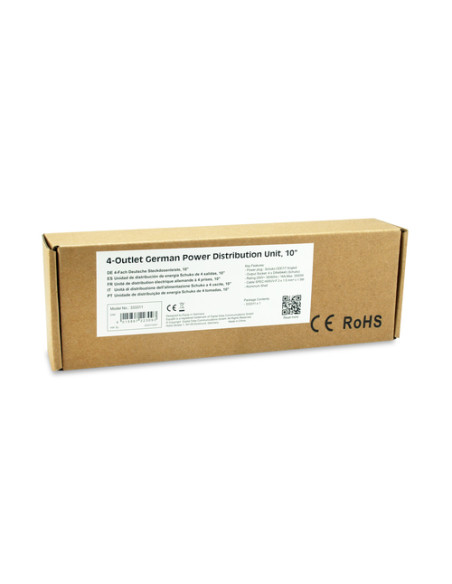 Equip 333311 unità di distribuzione dell'energia (PDU) 4 presa(e) AC 1U Nero, Argento