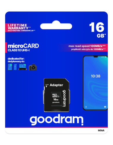 Goodram M1AA 16 GB MicroSDHC UHS-I Classe 10