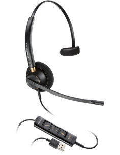 POLY Cuffia monoaurale EncorePro 515 con connettore USB-A, certificata per Microsoft Teams