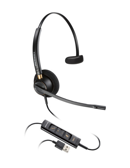 POLY Cuffia monoaurale EncorePro 515 con connettore USB-A, certificata per Microsoft Teams