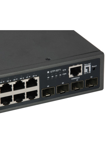 LevelOne GTP-5271 switch di rete Gestito L3 Gigabit Ethernet (10/100/1000) Supporto Power over Ethernet (PoE) Grigio