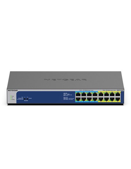 NETGEAR GS516UP Non gestito Gigabit Ethernet (10/100/1000) Supporto Power over Ethernet (PoE) Grigio