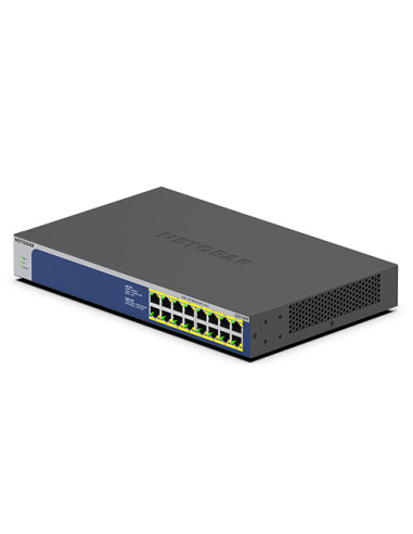 NETGEAR GS516PP Non gestito Gigabit Ethernet (10/100/1000) Supporto Power over Ethernet (PoE) Blu, Grigio