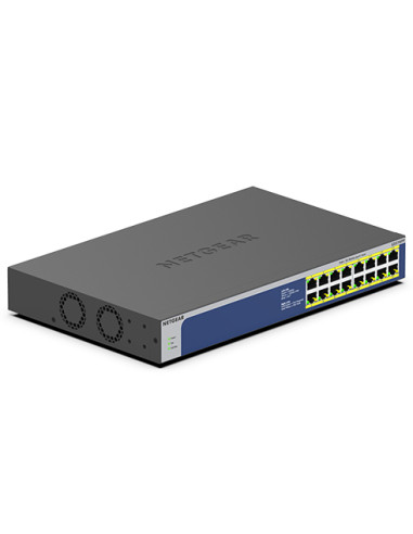NETGEAR GS516PP Non gestito Gigabit Ethernet (10/100/1000) Supporto Power over Ethernet (PoE) Blu, Grigio