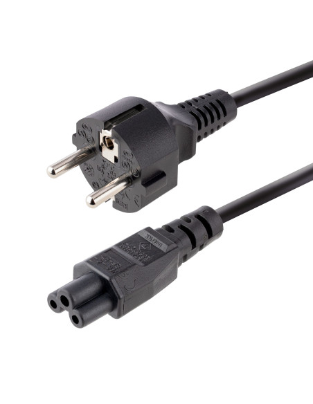 StarTech.com Cavo di Alimentazione CA da 3m, da Spina Schuko a C5 2.5A-250V, 18AWG, Cavo Elettrico di Ricambio per Alimentatori 