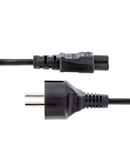 StarTech.com Cavo di Alimentazione CA da 3m, da Spina Schuko a C5 2.5A-250V, 18AWG, Cavo Elettrico di Ricambio per Alimentatori 