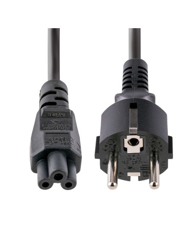 StarTech.com Cavo di Alimentazione CA da 3m, da Spina Schuko a C5 2.5A-250V, 18AWG, Cavo Elettrico di Ricambio per Alimentatori 