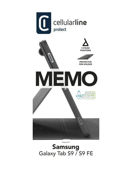 Cellularline Memo - Galaxy Tab S9 FE Custodia per tablet con funzione stand