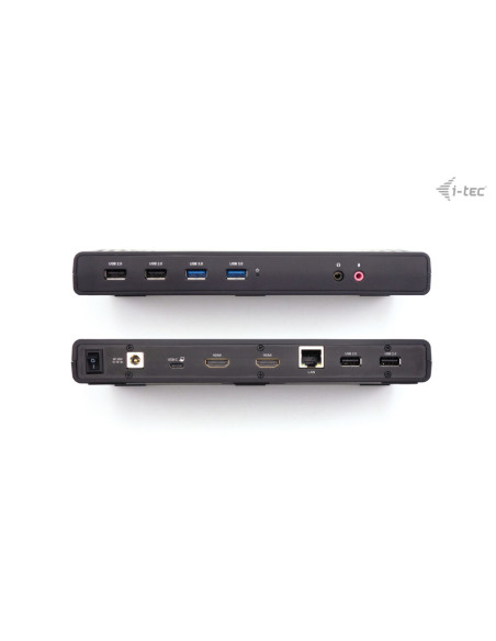 i-tec USB 3.0 / USB-C / Thunderbolt Dual Display Docking Station + Power Delivery 100W