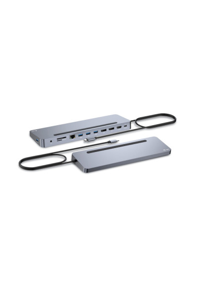 i-tec USB-C Metal Ergonomic 3x 4K Display Docking Station with Power Delivery 100 W + Universal Charger 100 W