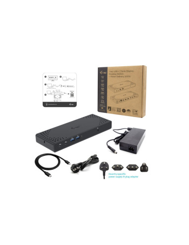 i-tec USB-C Triple Display Docking Station Gen 2 + Power Delivery 100W