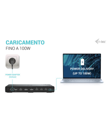 i-tec USB-C Triple Display Docking Station Gen 2 + Power Delivery 100W