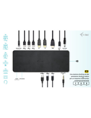 i-tec USB-C Triple Display Docking Station Gen 2 Pro + Power Delivery 100W