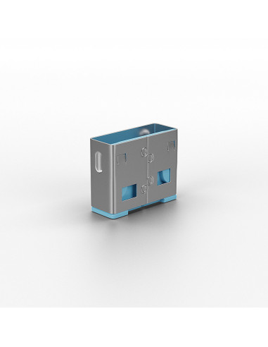 Lindy 40462 clip sicura Bloccaporte USB tipo A Blu Acrilonitrile butadiene stirene (ABS) 10 pz