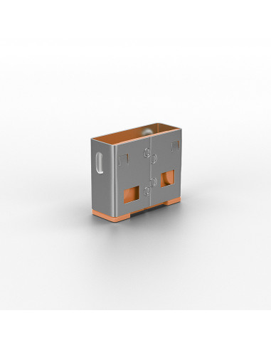 Lindy 40463 clip sicura Bloccaporte USB tipo A Arancione Acrilonitrile butadiene stirene (ABS) 10 pz