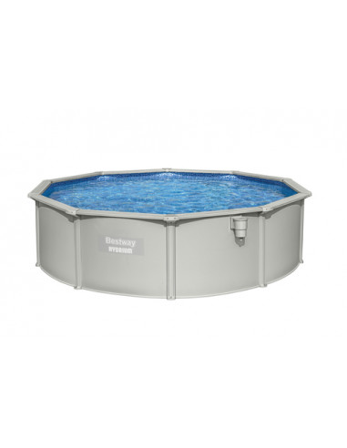 Bestway Hydrium 56384 piscina fuori terra Piscina con bordi Piscina rotonda 17430 L Blu, Grigio