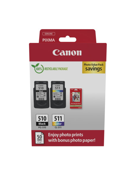Canon 2970B017 cartuccia d'inchiostro 2 pz Originale Nero, Ciano, Magenta, Giallo