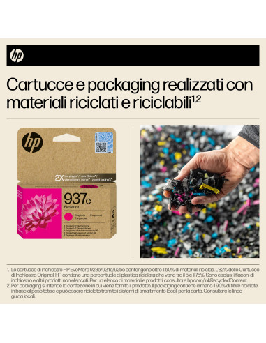 HP Cartuccia di inchiostro magenta originale 937e EvoMore
