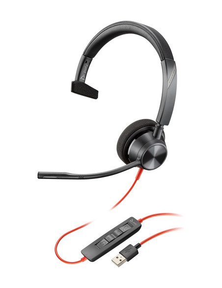 POLY Cuffie stereo Blackwire 5220 con connettore USB-A