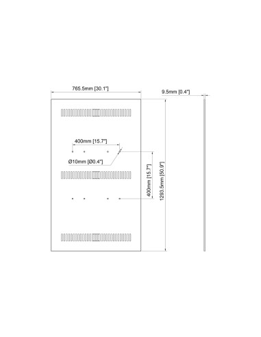 Multibrackets 1201 accessorio per il supporto per pannelli segnaletici Piastra posteriore