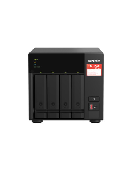 QNAP TS-473A NAS Tower Ryzen Embedded V1500B 8 GB DDR4 0 TB QNAP Turbo System Nero