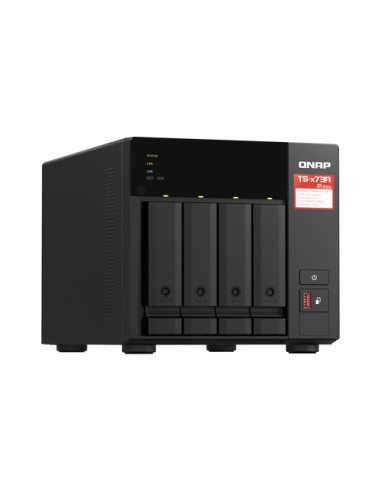 QNAP TS-473A NAS Tower Ryzen Embedded V1500B 8 GB DDR4 0 TB QNAP Turbo System Nero