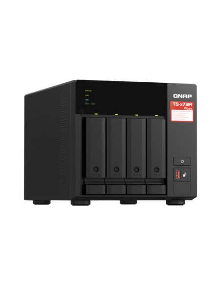 QNAP TS-473A NAS Tower Ryzen Embedded V1500B 8 GB DDR4 0 TB QNAP Turbo System Nero