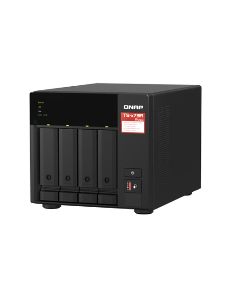 QNAP TS-473A NAS Tower Ryzen Embedded V1500B 8 GB DDR4 0 TB QNAP Turbo System Nero
