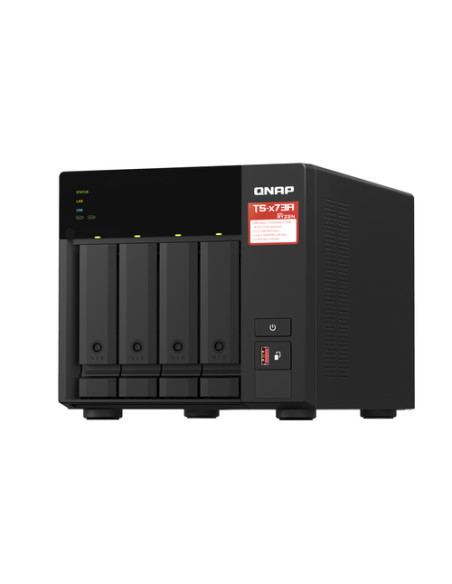 QNAP TS-473A NAS Tower Ryzen Embedded V1500B 8 GB DDR4 0 TB QNAP Turbo System Nero