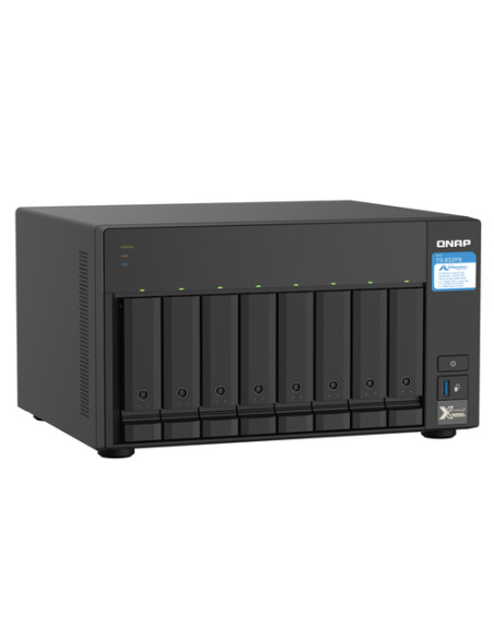 QNAP TS-832PX NAS Tower Annapurna Labs AL324 4 GB DDR4 0 TB QNAP Turbo System Alluminio, Nero